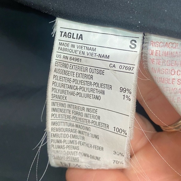 Sisley black zip up puffer jacket small - Picture 4 of 8